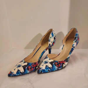Marc Fisher Tropic Floral Colorful Pointy Toe Heels in Size 8 M